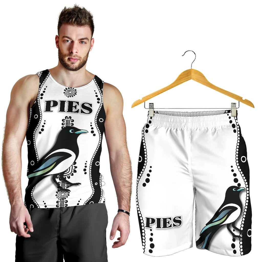 combo-men-tank-top-and-men-short-collingwood-pies-indigenous-white