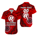 (Custom Personalised) Melbourne Renegades ANZAC Day Aboriginal Hawaiian Shirt - LT12
