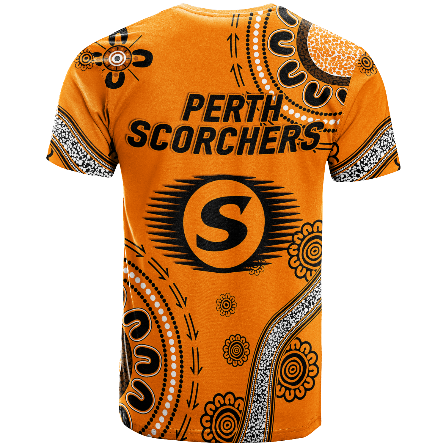 Perth Scorchers Aboriginal Art Cricket 2022 T-Shirt - LT12