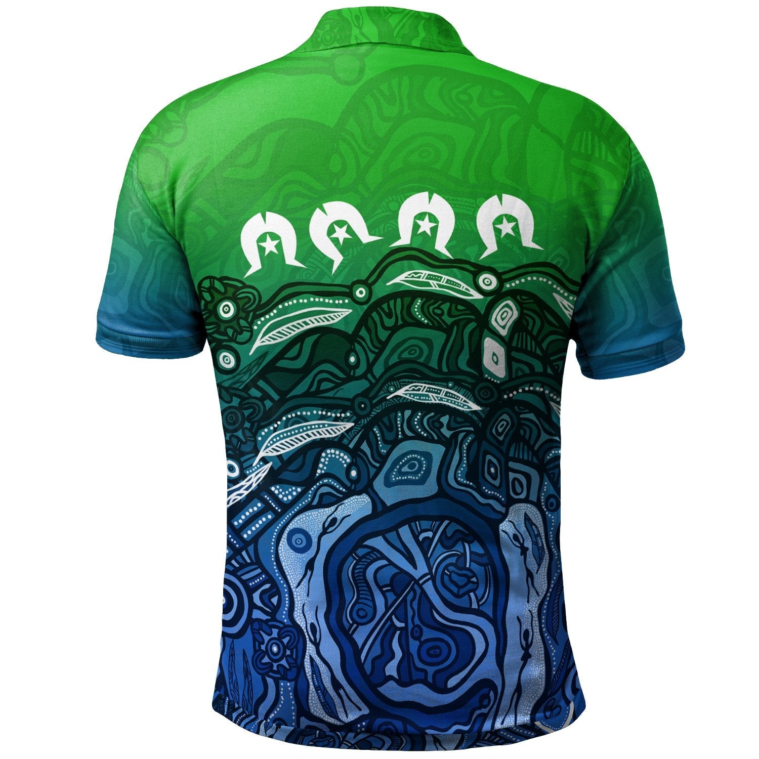 custom-kid-torres-strait-islands-polo-shirt-blue-ocean-for