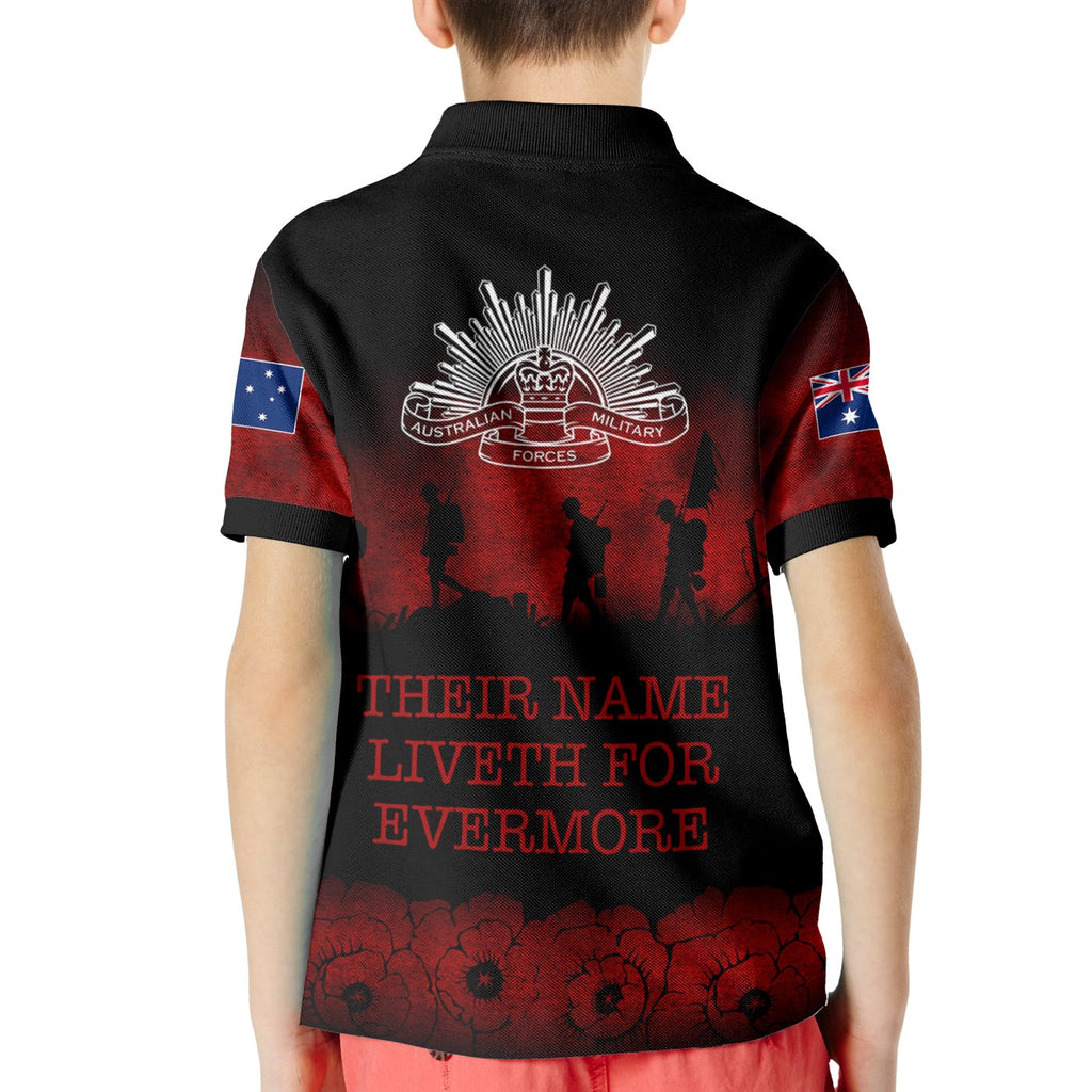 anzac-day-kid-polo-shirt-their-name-liveth-for-evermore