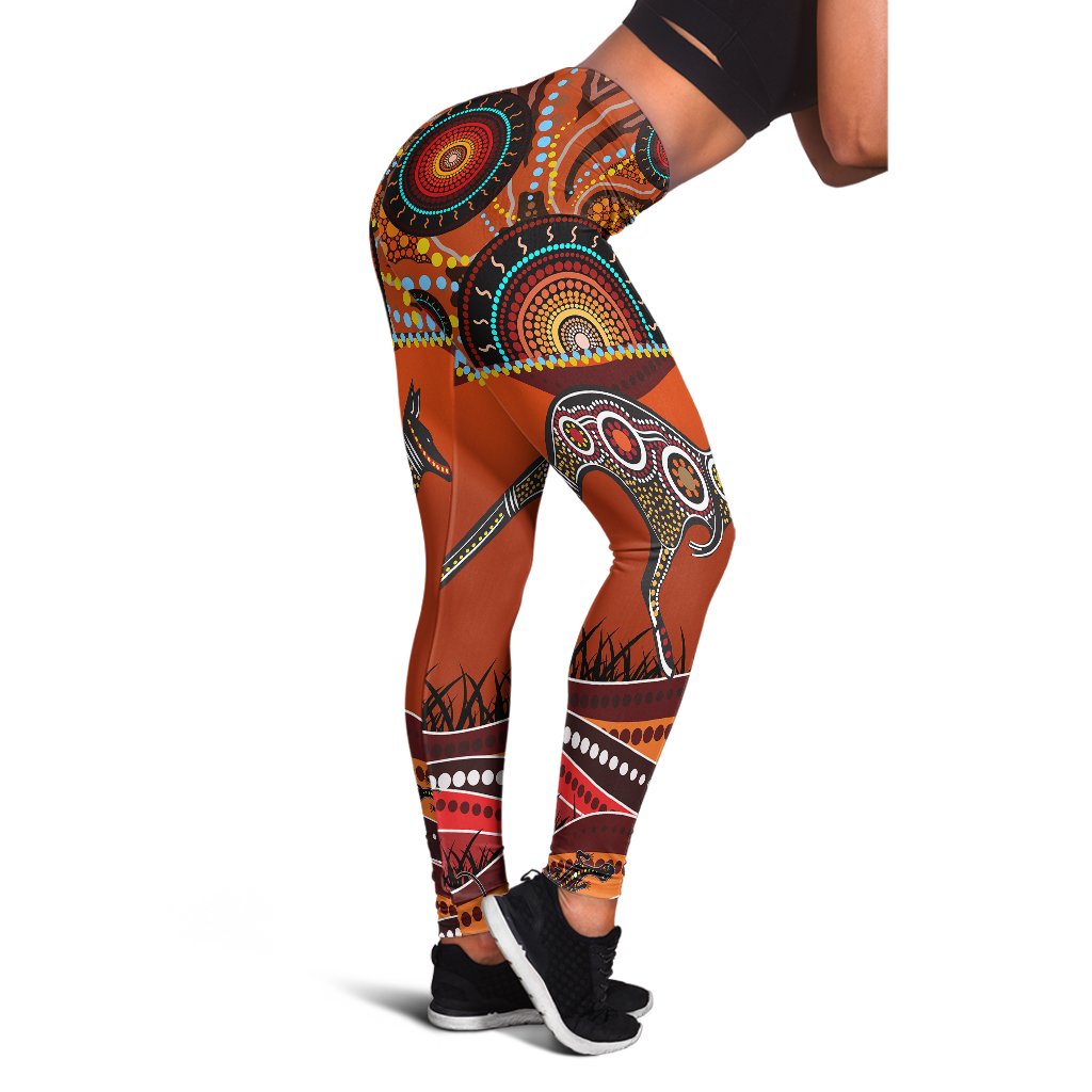 aboriginal-leggings-kangaroo-with-dot-painting
