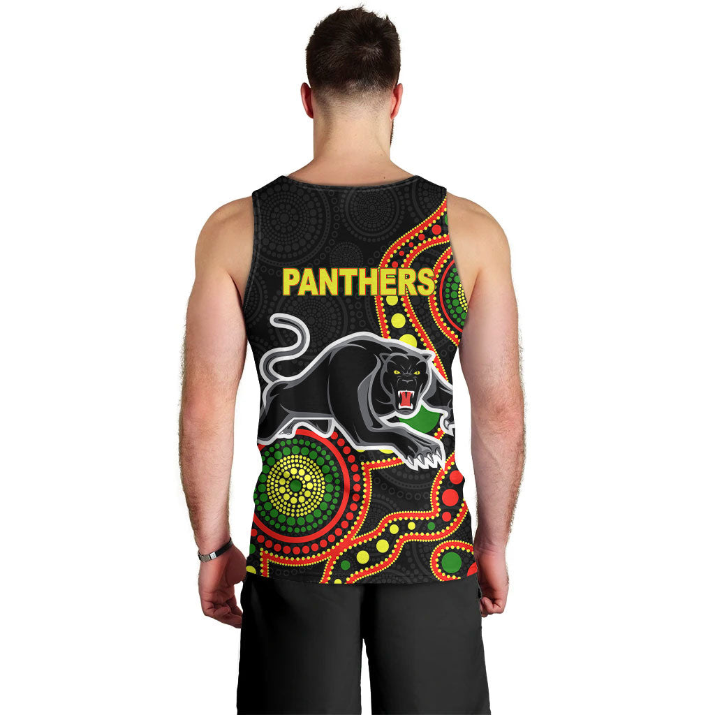 custom-personalised-panthers-men-tank-top-aboriginal-dot-painting