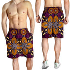 aboriginal-mens-shorts-flowers-dot-panting-art