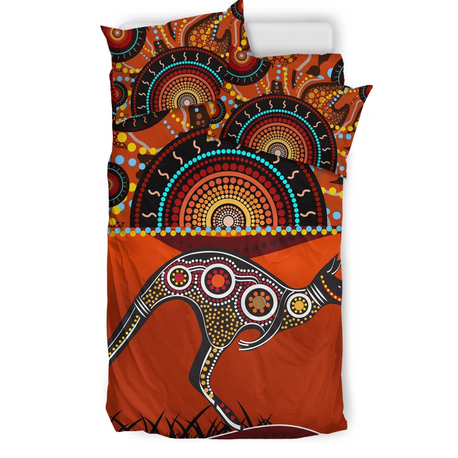 aboriginal-bedding-set-kangaroo-with-dot-painting
