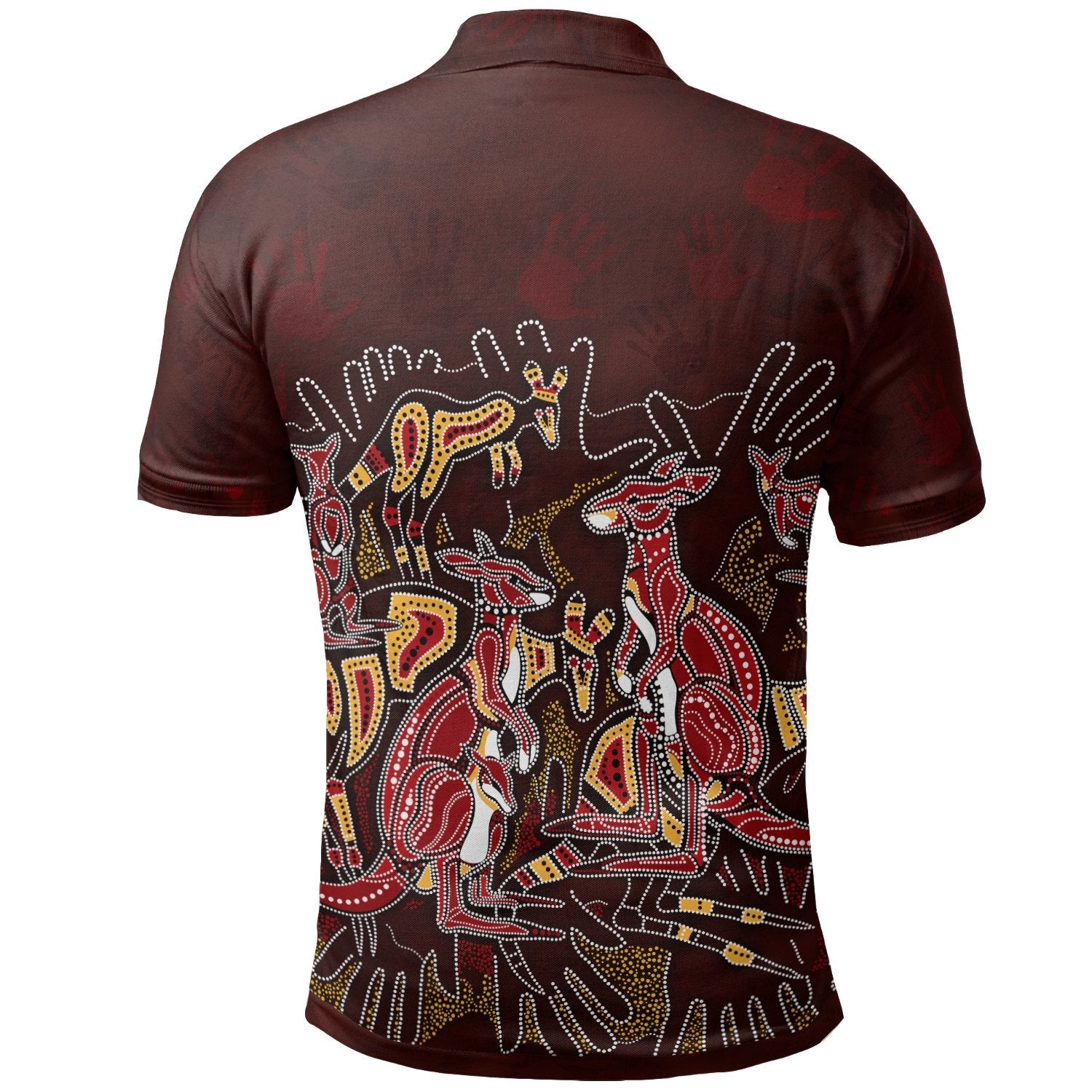 kidaboriginal-polo-shirts-kangaroo-family-with-hand-art