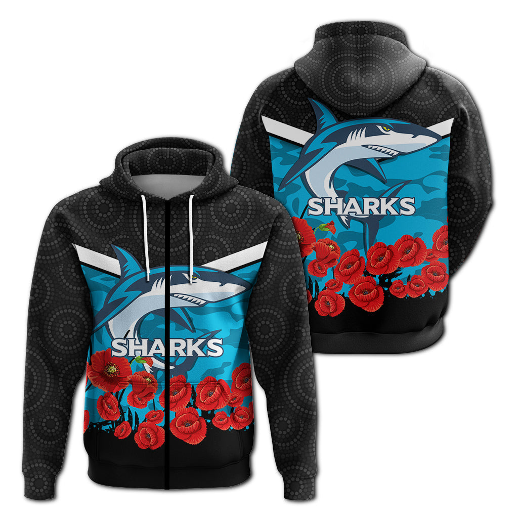 cronulla-sutherland-sharks-anzac-day-indigenous-art-hoodie