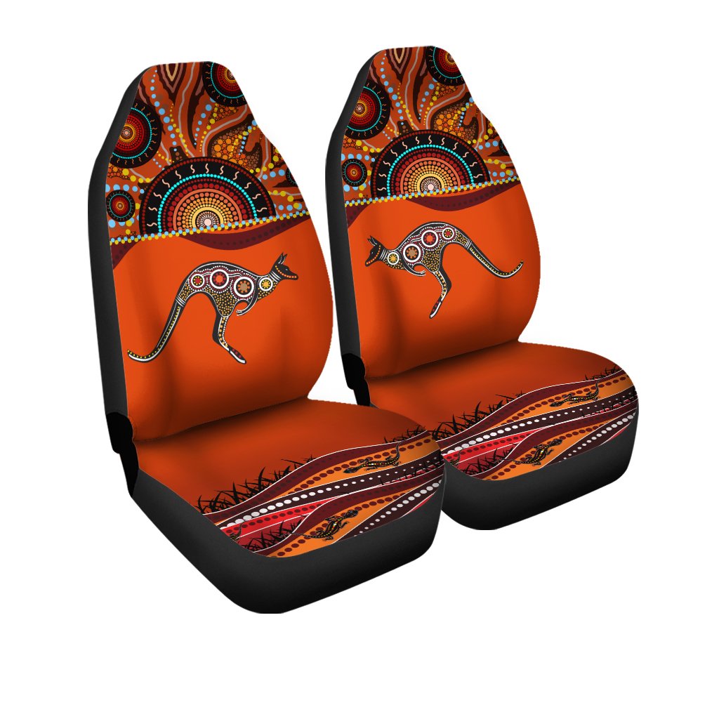 aboriginal-car-seat-cover-kangaroo-with-dot-painting