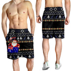 christmas-mens-short-australia-santa-claus-hold-the-flag-black