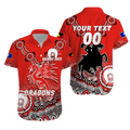 (Custom Personalised) Dragons Rugby NAIDOC 2022 Aboriginal Hawaiian Shirt