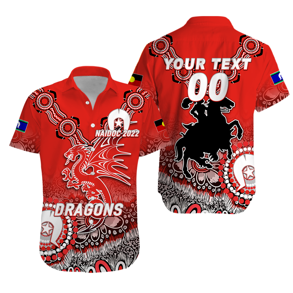 (Custom Personalised) Dragons Rugby NAIDOC 2022 Aboriginal Hawaiian Shirt
