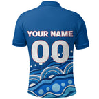 custom-personalised-newcastle-jets-polo-shirt-indigenous-dot-painting-art