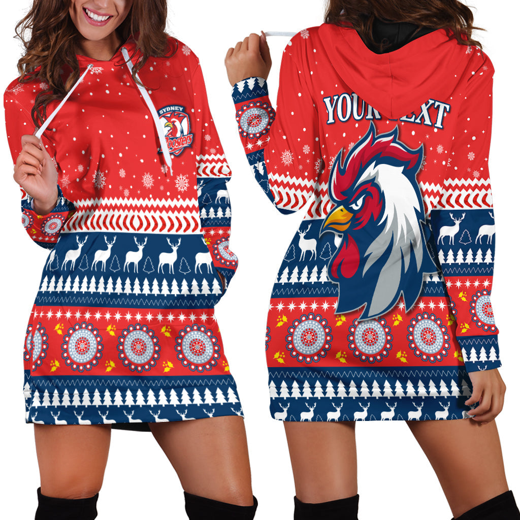 custom-personalised-roosters-hoodie-dress-merry-christmas-sydney
