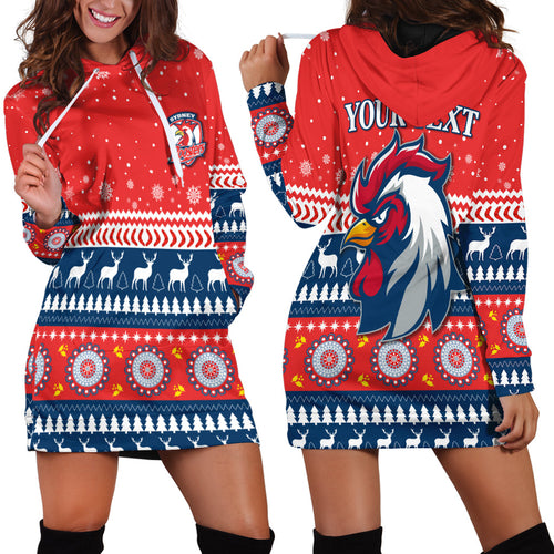 custom-personalised-roosters-hoodie-dress-merry-christmas-sydney