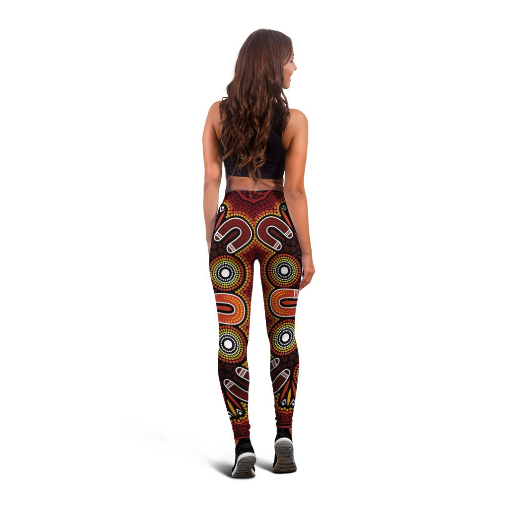 aboriginal-legging-aboriginal-dot-painting-flowers-style
