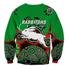 Rabbitohs Rugby Aboriginal Art Sweatshirt - LT12