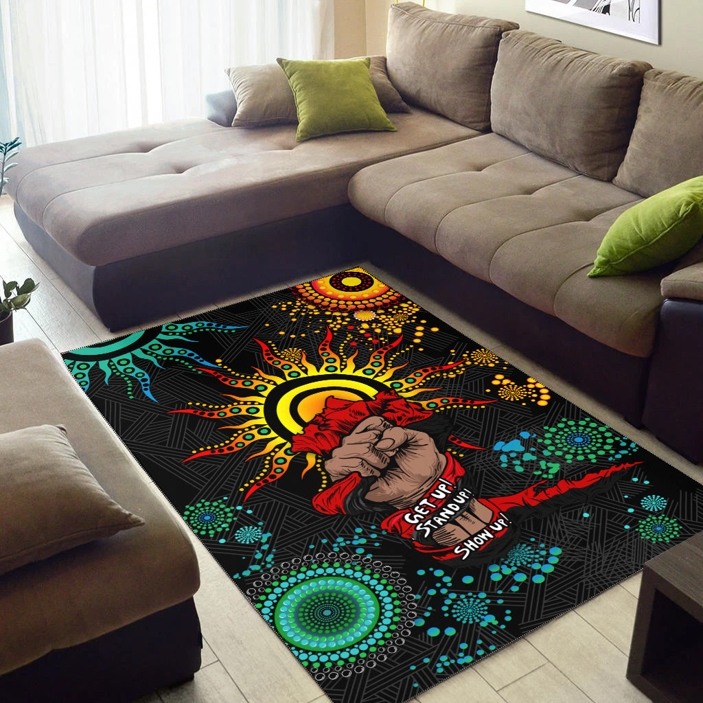 NAIDOC Week 2022 Aboriginal Art Unique Area Rug - LT12