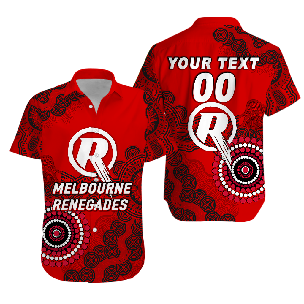 (Custom Personalised) Melbourne Renegades Aboriginal Art Cricket 2022 Hawaiian Shirt - LT12