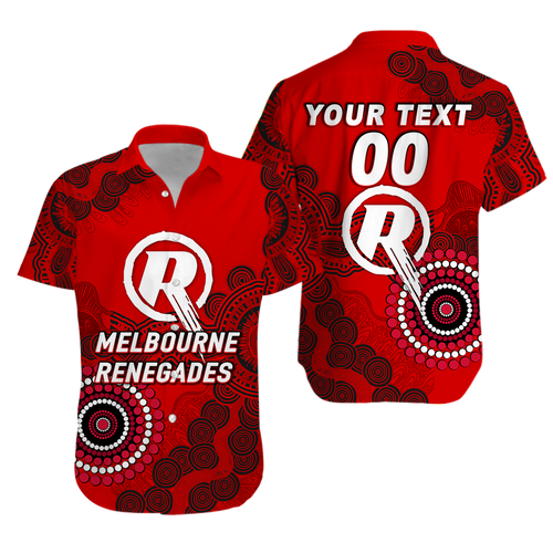 (Custom Personalised) Melbourne Renegades Aboriginal Art Cricket 2022 Hawaiian Shirt - LT12