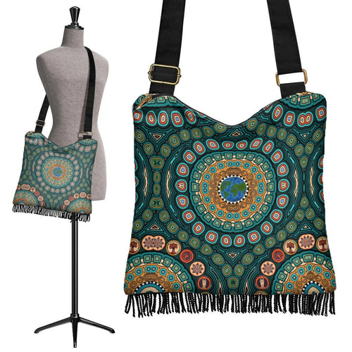 crossbody-boho-handbag-aboriginal-green-dot-painting-with-earth