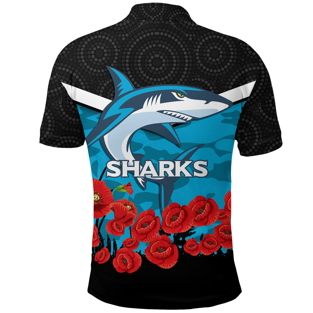 cronulla-sutherland-sharks-anzac-day-indigenous-art-polo-shirt