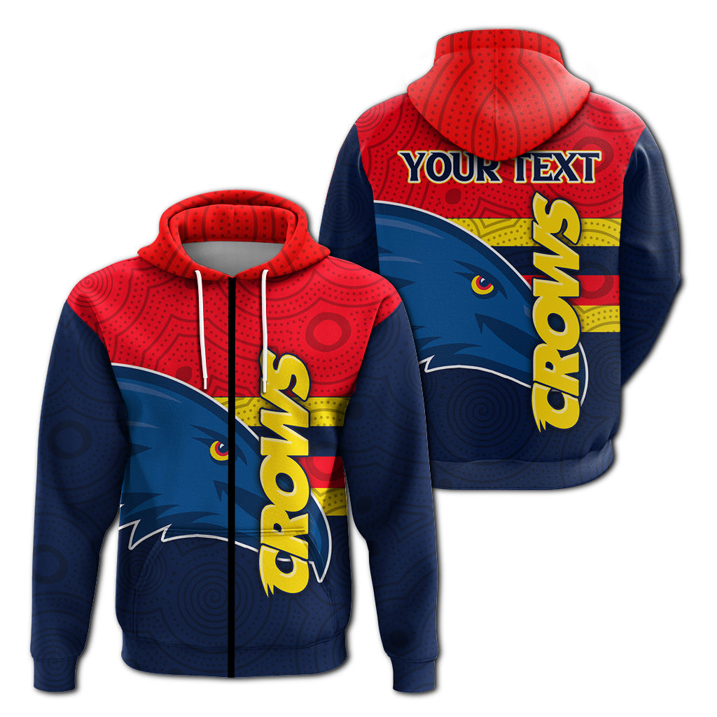 custom-personalised-adelaide-crows-zip-up-hoodie-aboriginal-dot-painting
