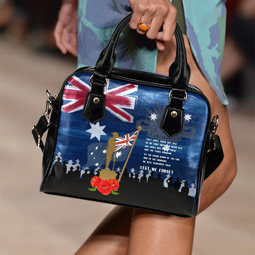 Anzac Shoulder Handbag - Always Remember Australian Anzac Day - Vibe Hoodie