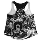 Aboriginal Women's Racerback Tank, Torres Strait Islands in Wave (Black) - Vibe Hoodie
