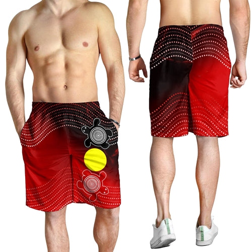 aboriginal-mens-shorts-indigenous-circle-dot-painting-style