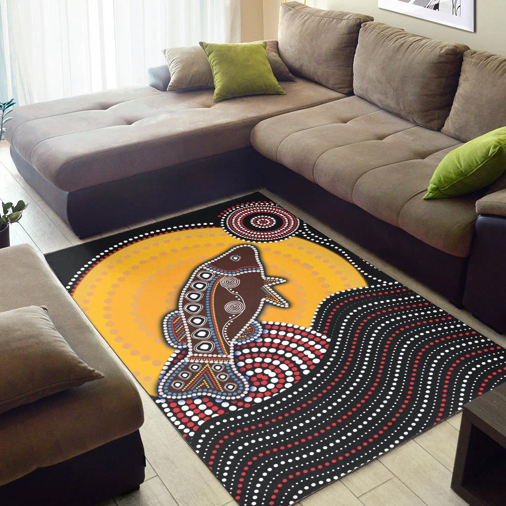 aboriginal-area-rug-dreamtime-fish-aboriginal-style