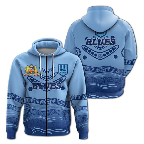 New South Wales Blues Aboriginal  Indigenous Hoodie - LT12