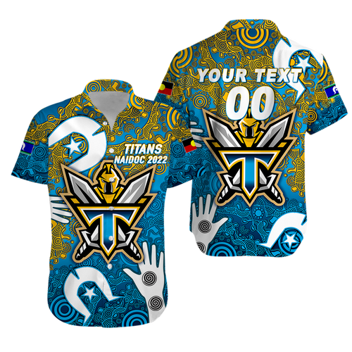 (Custom Personalised) Titans Rugby NAIDOC 2022 Aboriginal Hawaiian Shirt