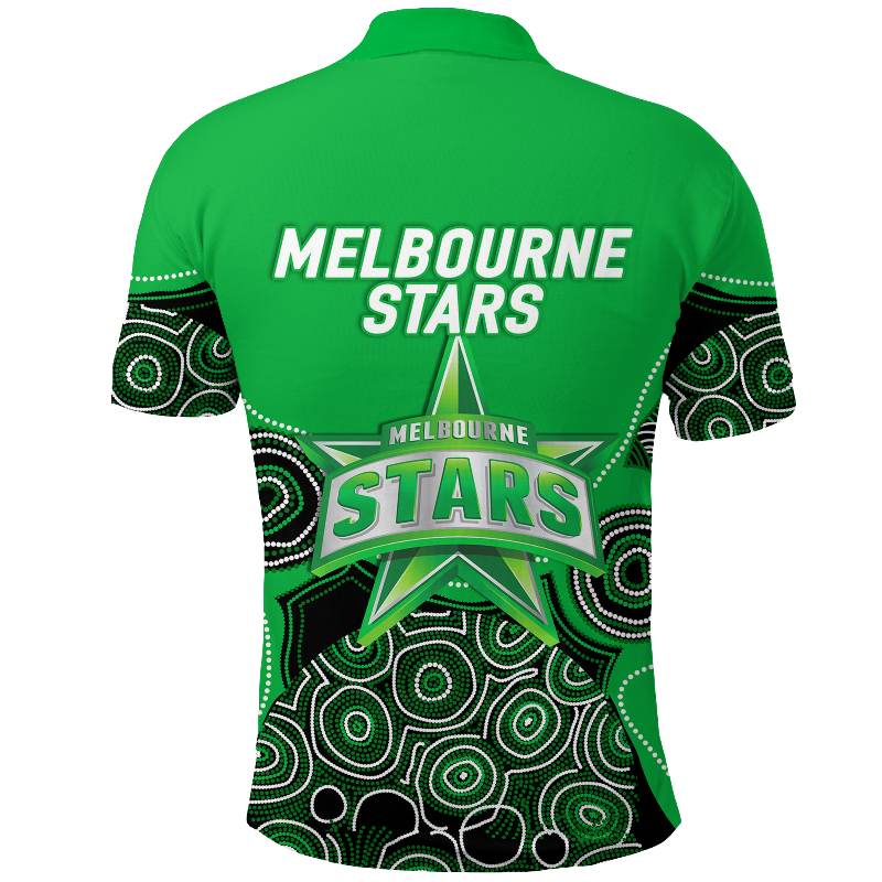Melbourne Stars Aboriginal Art Cricket 2022 Polo Shirt - LT12