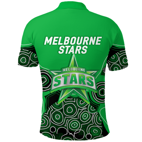 Melbourne Stars Aboriginal Art Cricket 2022 Polo Shirt - LT12