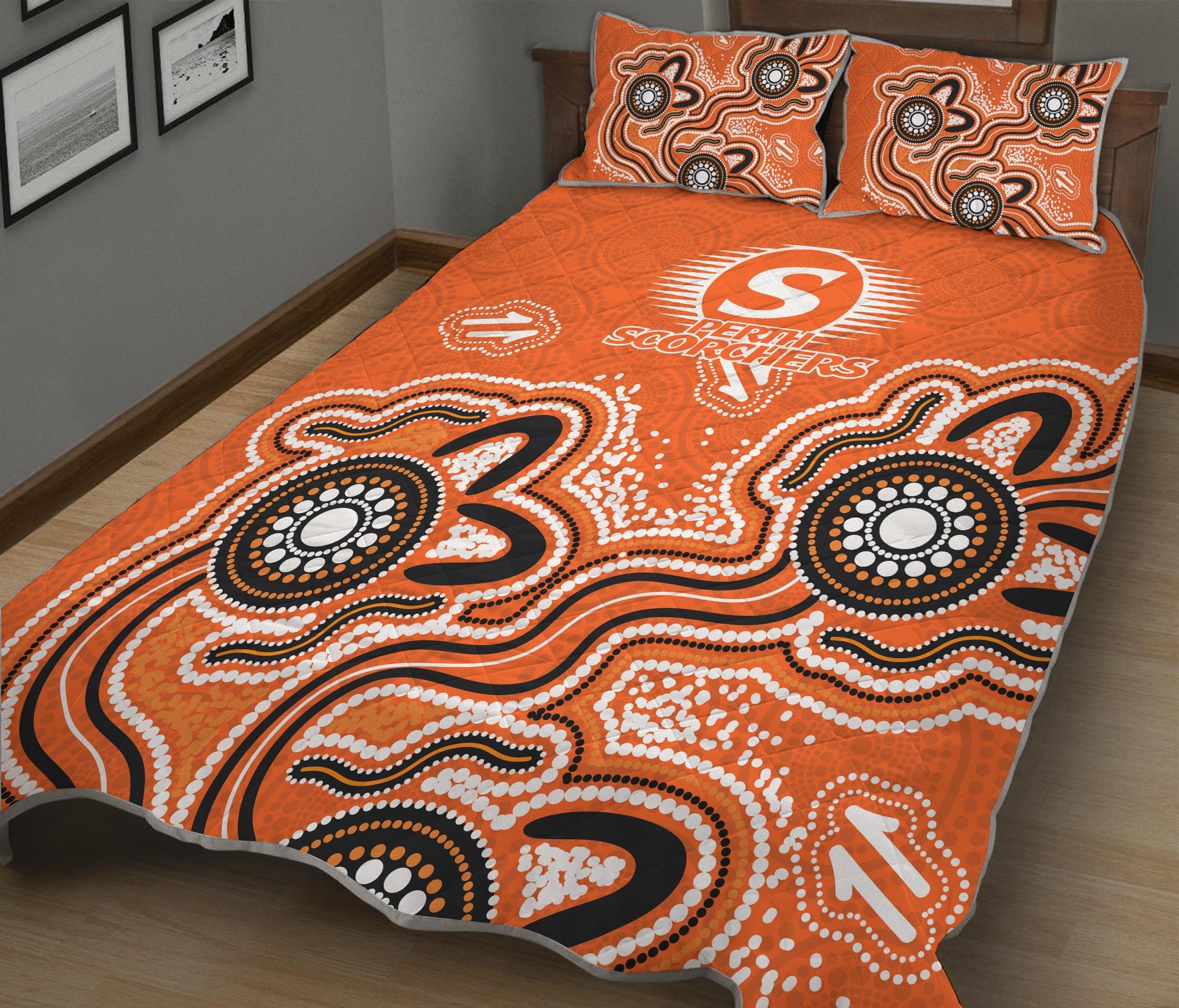 perth-scorchers-quilt-bed-set-aboriginal-art