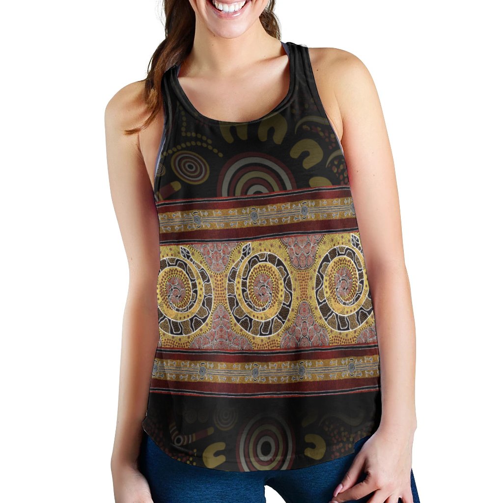 Women Raecerback tank -  Snake Dot Panting Art - Vibe Hoodie