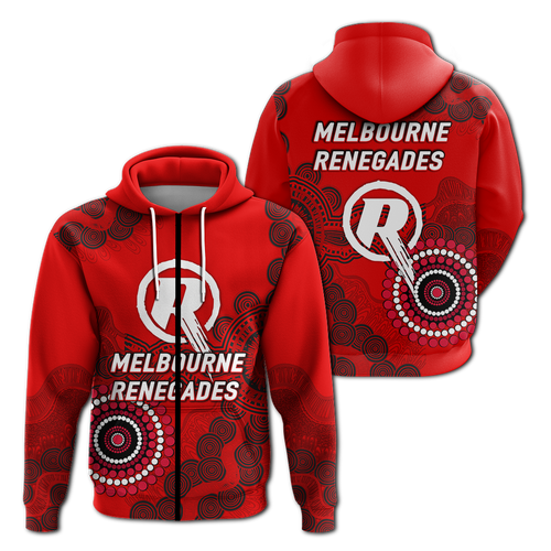 Melbourne Renegades Aboriginal Art Cricket 2022 Hoodie - LT12