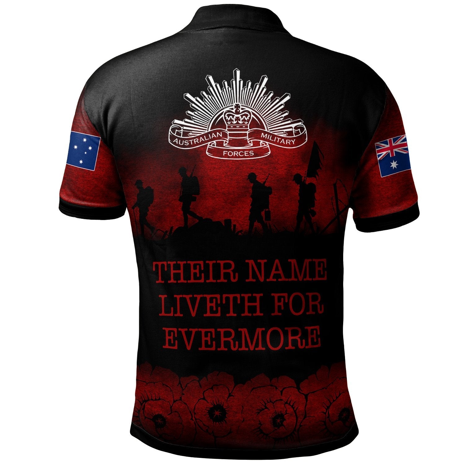 anzac-polo-shirt-their-name-liveth-for-evermore