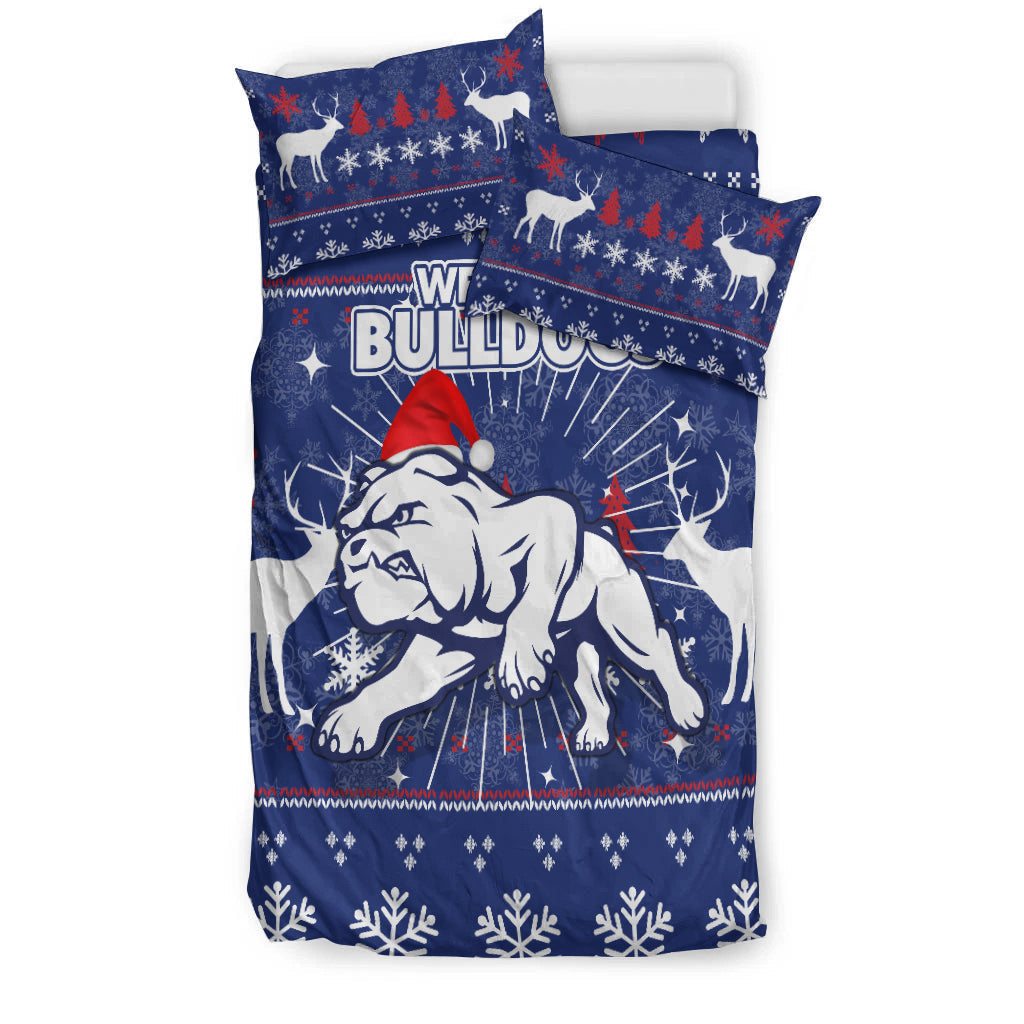 western-bulldogs-bedding-set-christmas-ugly-style