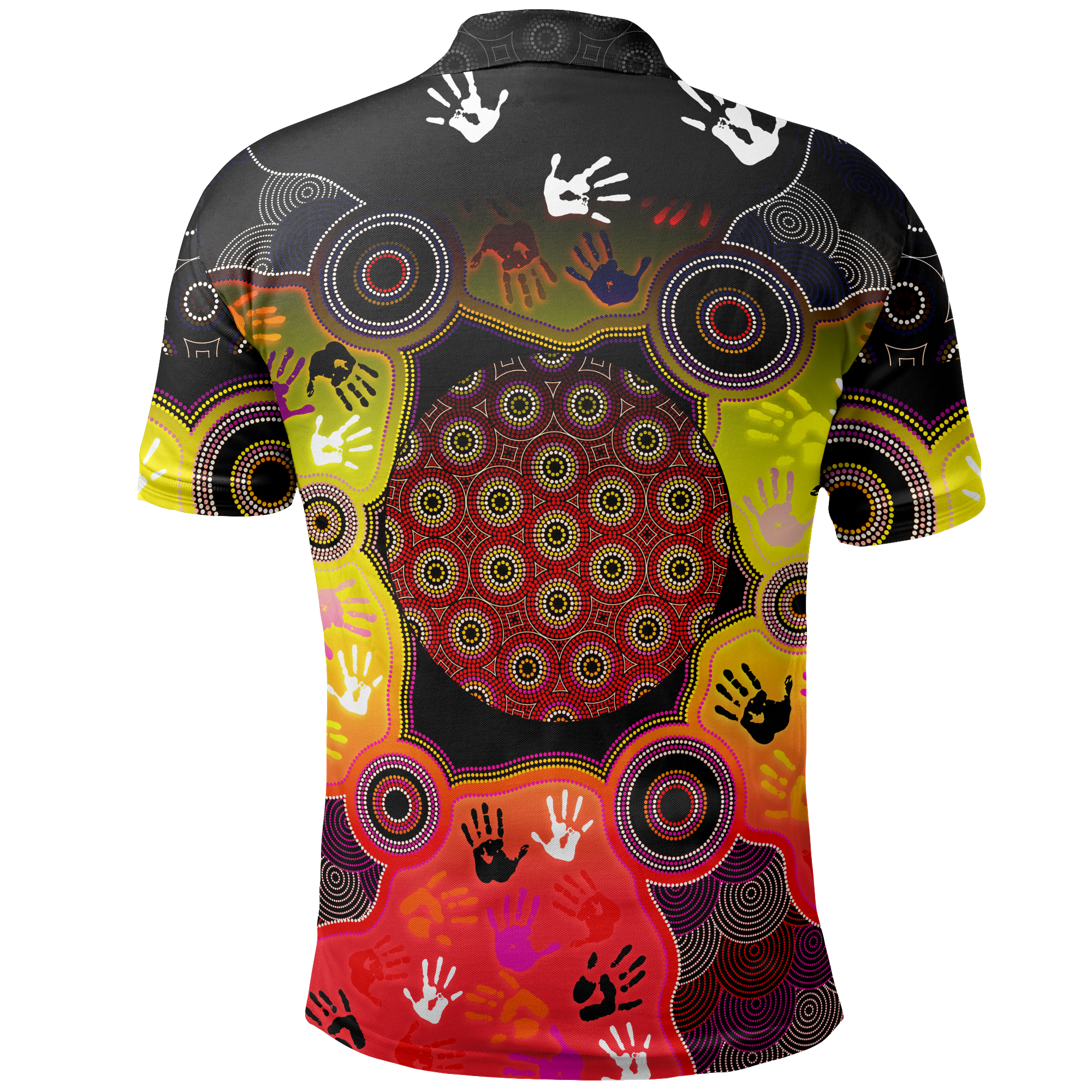 custom-aboriginal-kid-polo-shirts-indigenous-circle-dot-painting-hand-art