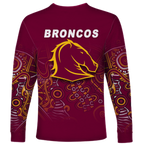 Brisbane Broncos Rugby Indigenous Long Sleeve Shirt - LT12