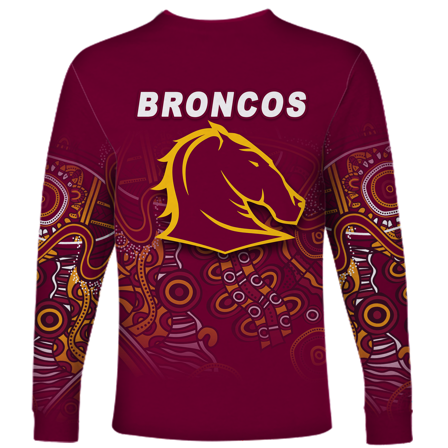 Brisbane Broncos Rugby Indigenous Long Sleeve Shirt - LT12