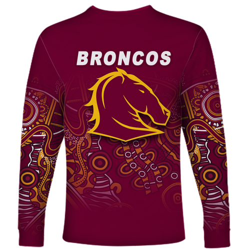 Brisbane Broncos Rugby Indigenous Long Sleeve Shirt - LT12