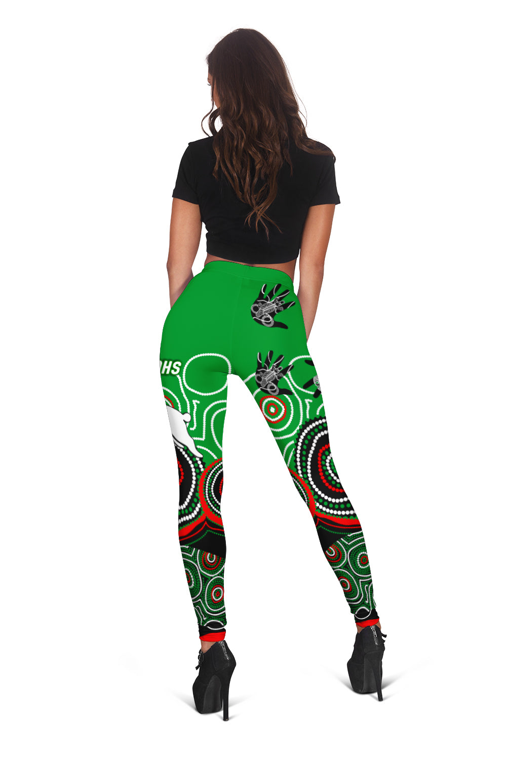 Rabbitohs Rugby Aboriginal Art Women Legging - LT12
