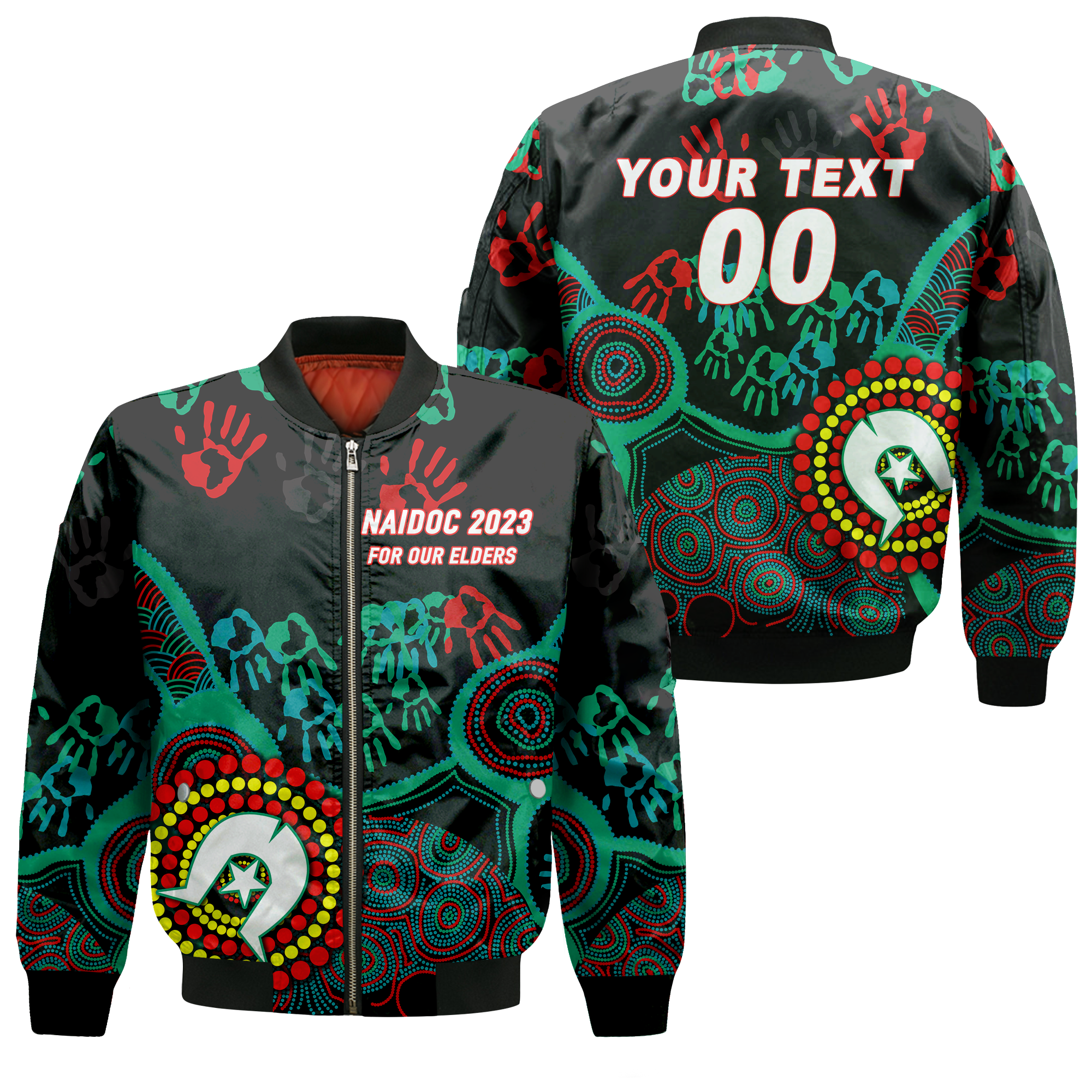 (Custom Personalised) NAIDOC Week 2023 Aboriginal Art For Our Elders Bomber Jacket 