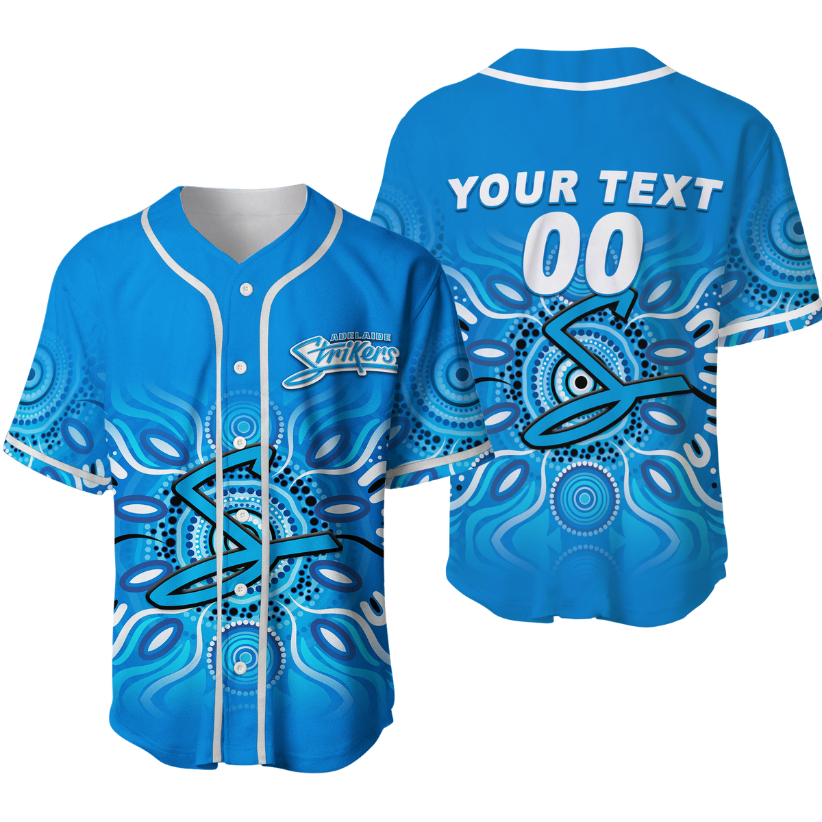 (Custom Personalised) Adelaide Strikers Aboriginal Cricket 2022 Baseball Jersey 