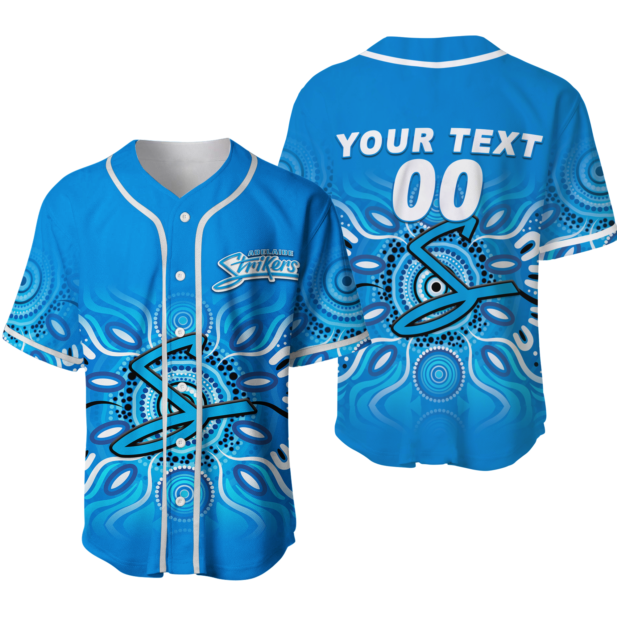 (Custom Personalised) Adelaide Strikers Aboriginal Cricket 2022 Baseball Jersey 