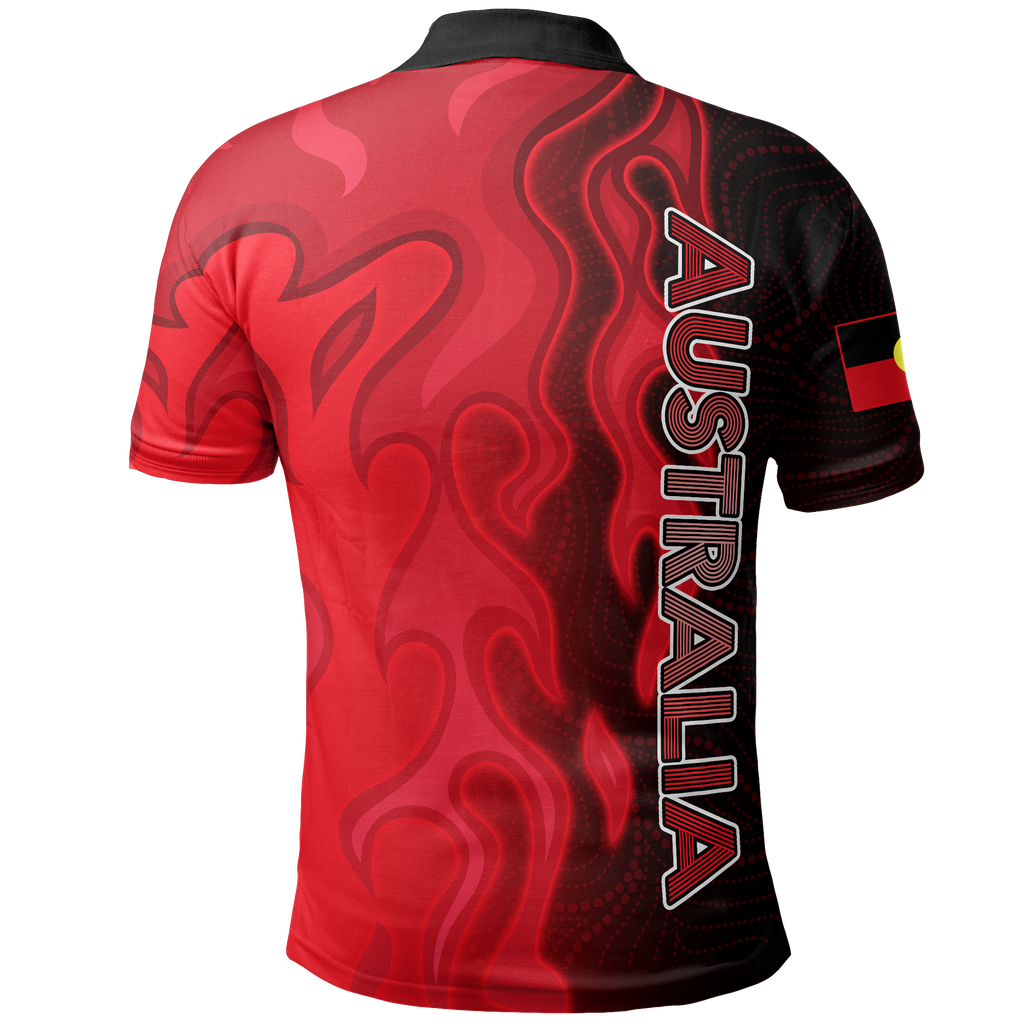 polo-shirt-aboriginal-patterns-shirt-sun-australia-flame-unisex
