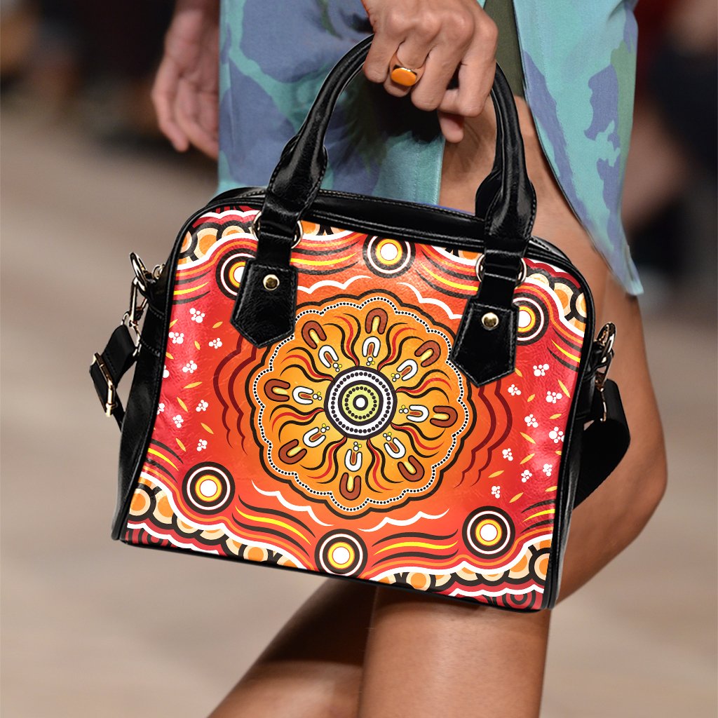 Aboriginal Shoulder Handbag - Indigenous Art Patterns Ver01 - Vibe Hoodie