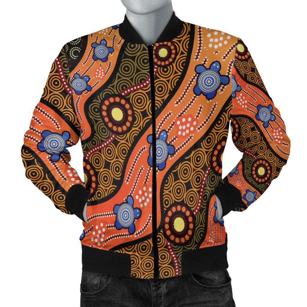 bomber-jacket-aboriginal-dot-unique-style-turtle